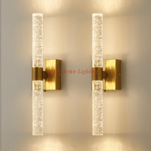 dengge bubble stick with gold body wall light