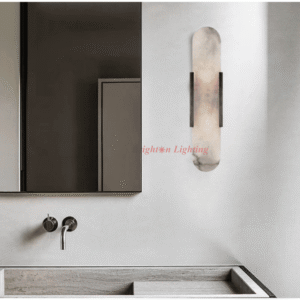 dengge oval marble with black wall light