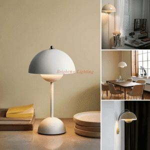 dengge silver flower pot table lamp