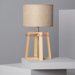 dengge wooden body lamp shade table lamp