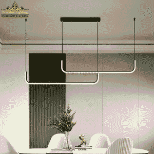 dengge gold body double u hanging light