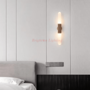 frosted stick wall light body gun metal