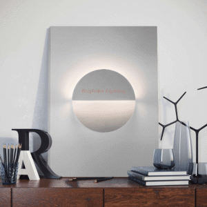 round white acrylic wall light