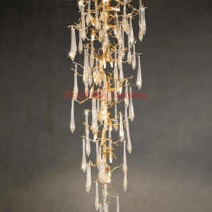 bubble crystal glass stick chandelider