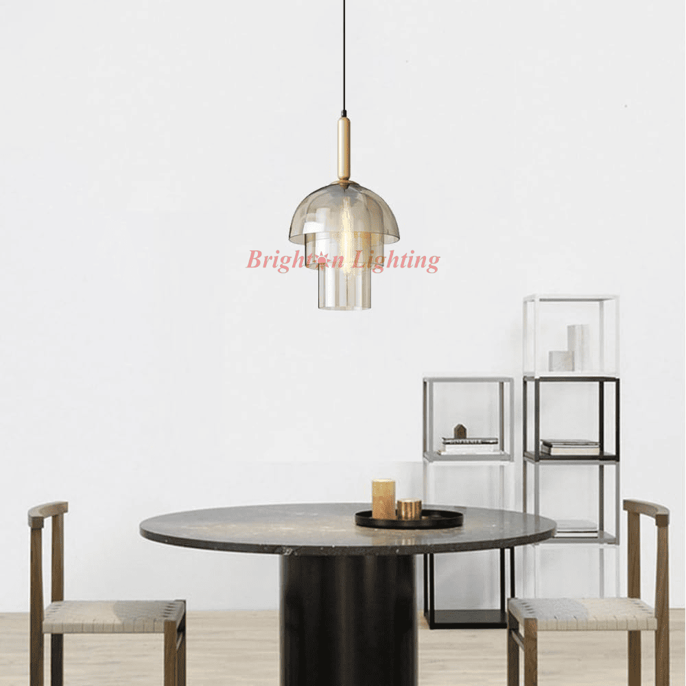 dengge amber glass with 3 layer glass hanging light dengge amber glass with 3 layer glass hanging light