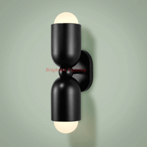 black up down cylinder wall light
