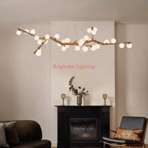 branches body glass ball hanging light