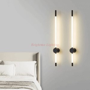 Home black stick wall light warm white