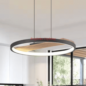 dengge 800mm black ring hanging light