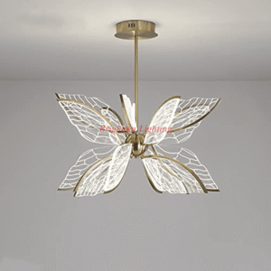 dengge gold with butterfly wing hanging light