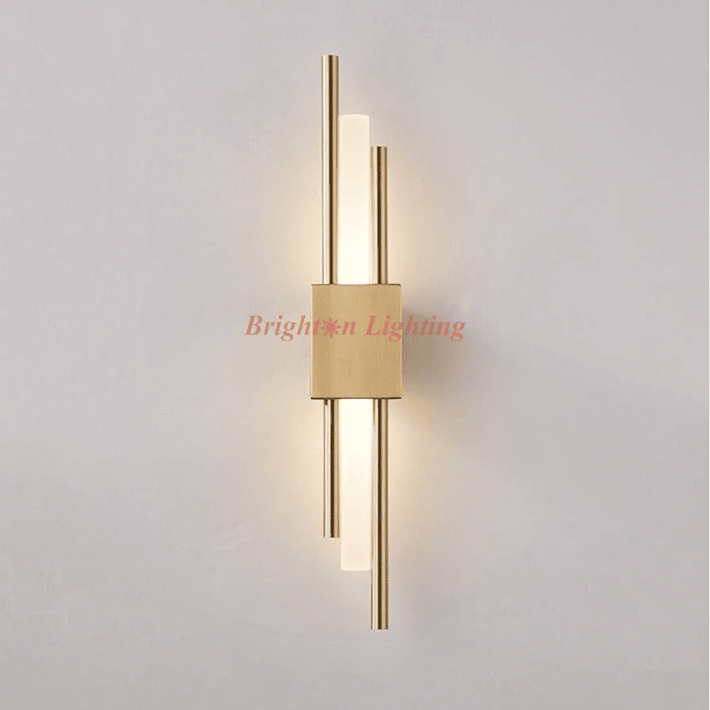bt w7765/warm white w2016gd glass + copper hair line wall light * dengge w7765 bt w7765/warm white w2016gd glass + copper hair line wall light * dengge w7765