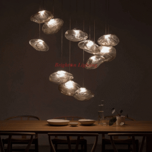 cloud clear glass art pendant light