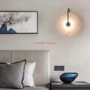 dengge marble round wall light