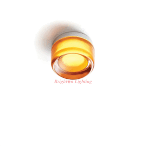 dengge orange round glass wall / ceiling light