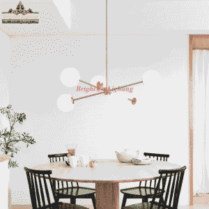 dengge opal glass + gold body hanging light