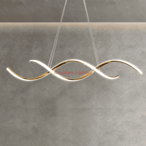 dengge gold double wave hanging light