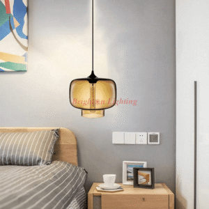 dengge amber glass hanging light