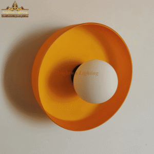 dengge orange plate with globe ball wall light