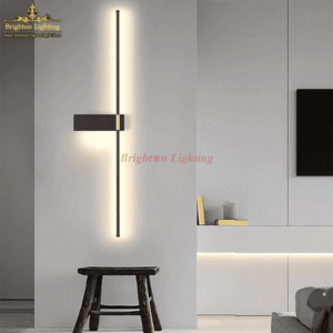 dengge black stick liner wall light