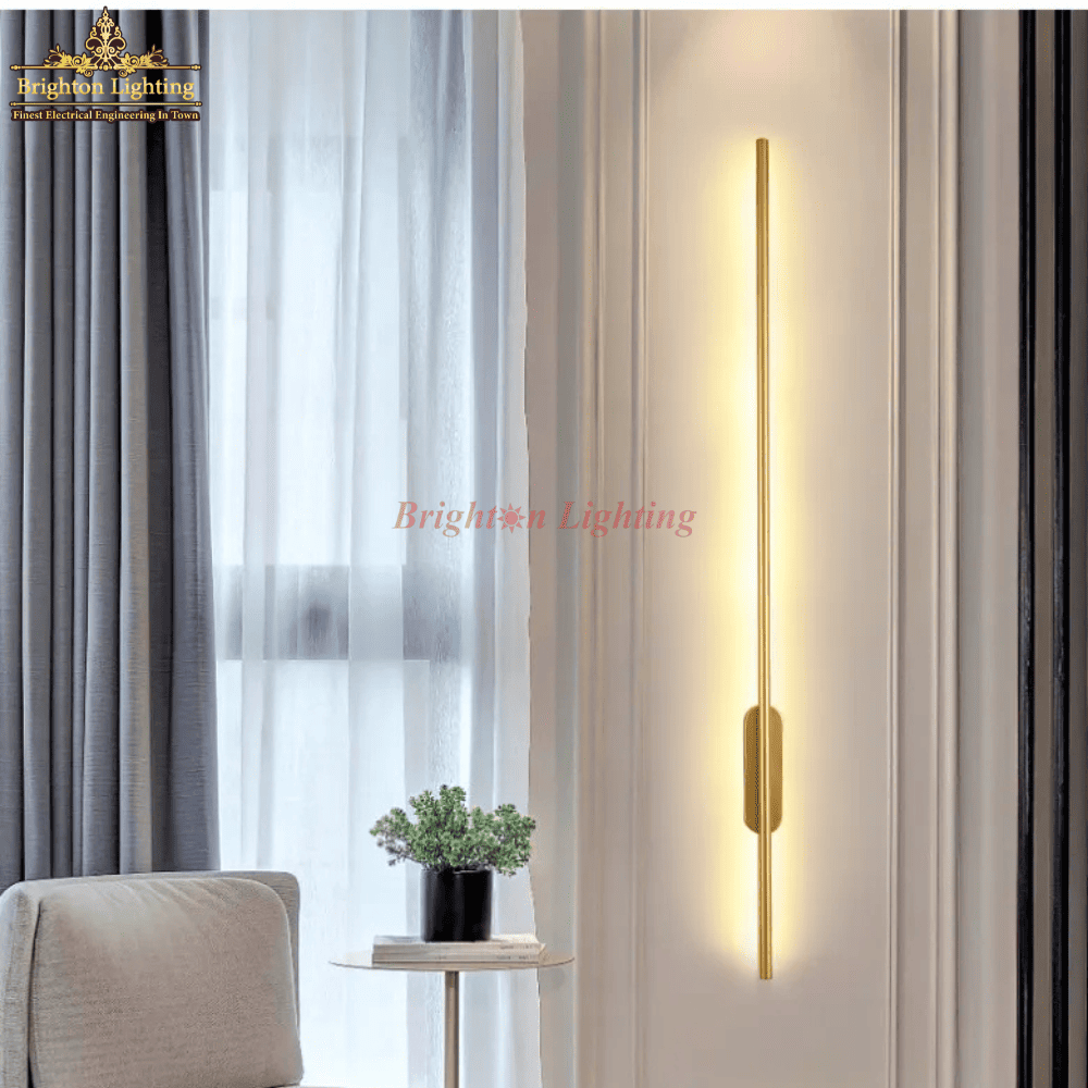 dengge copper gold hairline wall light stick dengge copper gold hairline wall light stick