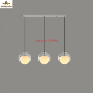 dengge clear double ball pendant light