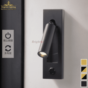 dengge button recess bed side rectangle wall light