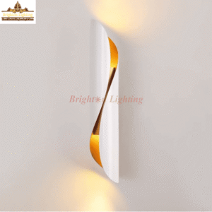 dengge twist white + inner gold wall light