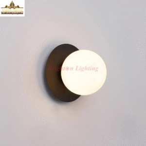 dengge bk black gold round plate wall light