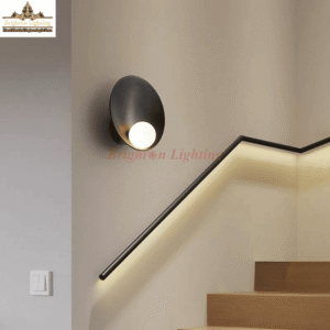 dengge black shell wall light with globe