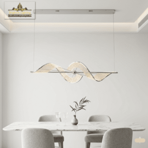 wms modern led chandelier: stunning wave design for luxury pendants