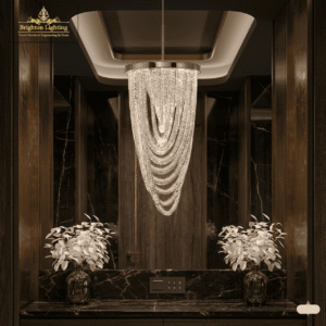 wms modern multitier crystal loop chandelier