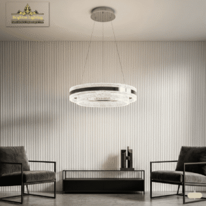 modern crystal ring chandelier luxury suspension lighting for high ceilings
