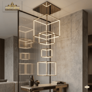 wms tiered led cube pendant | contemporary linear light fixture