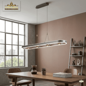 wms sleek mid century modern led chandelier for living & dining rooms