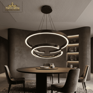 wms stunning geometric led chandelier: transform your room with light