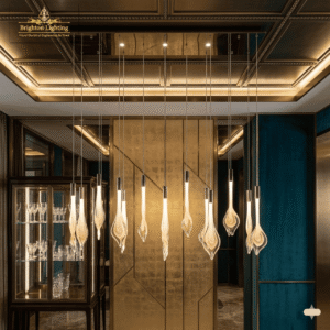 wms modern multi light glass droplet chandelier | luxury pendant raindrop lighting