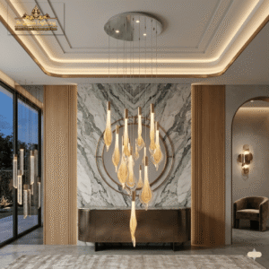 wmsartisan fluid glass multi pendant light fixture – contemporary chandelier