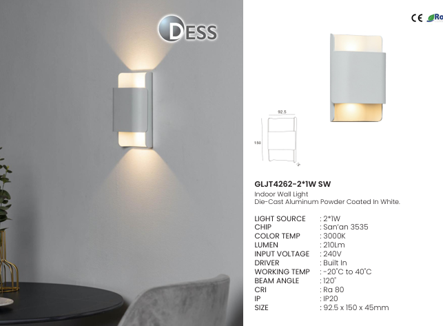 modern led up and down wall sconce – minimalist decorative wall light for living room, bedroom & study | dess lighting modern led up and down wall sconce – minimalist decorative wall light for living room, bedroom & study | dess lighting