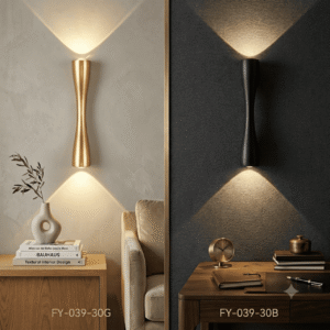 led chaya luxury hourglass led up & down wall light | ip65 waterproof indoor/outdoor sconce