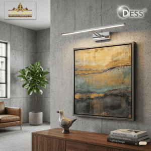 dess minimalist led wall light | sleek chrome picture light for modern interiors