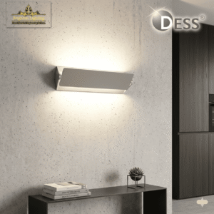 dess modern up & down led wall sconce – minimalist slim rectangular linear wall light for living room, hallway, and bedroom