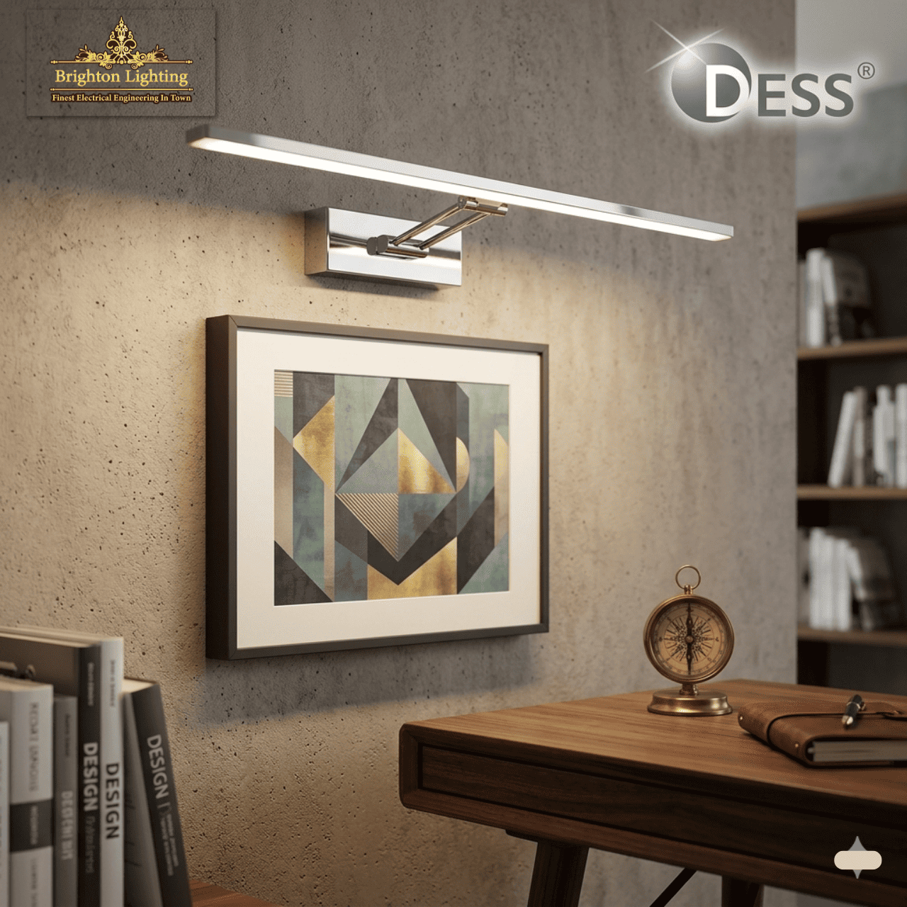 dess minimalist led wall light | sleek chrome picture light for modern interiors dess minimalist led wall light | sleek chrome picture light for modern interiors