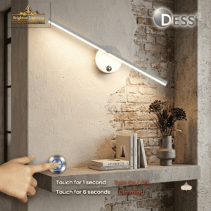 dess modern dual temperature led wall sconce with independent touch switch and 6 second hold stepless dimming, perfect for bedside reading and living room ambiance