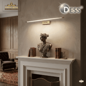 dess modern luxury slim led wall light picture & vanity light satin gold