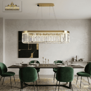wms modern oval crystal chandelier – luxury gold pendant light for dining room