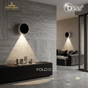 fold o minimalist round wall sconce | modern led downlight by dess