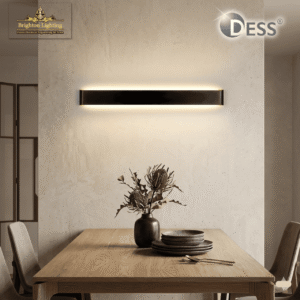 dess modern linear led wall sconce – minimalist matte black up and down light bar for living room, bedroom & reading nooks