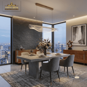 wms aurelia wave floating mesh led pendant light