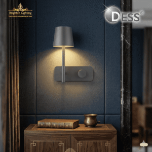 luxury bedside wall lamp with integrated dimmer switch | dess