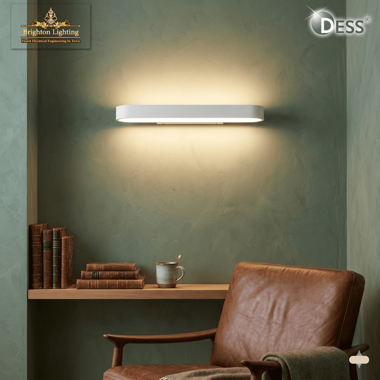 dess linear oval led wall light – minimalist up down ambient sconce (warm white) dess linear oval led wall light – minimalist up down ambient sconce (warm white)